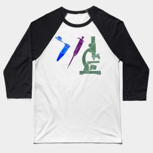 Lab Microscope Micropipette Tube Baseball T-Shirt